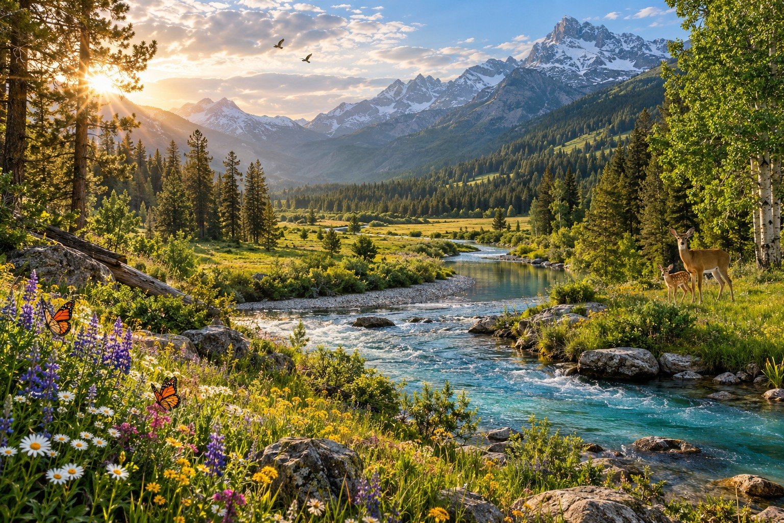Paisaje de la creación del puzle bíblico